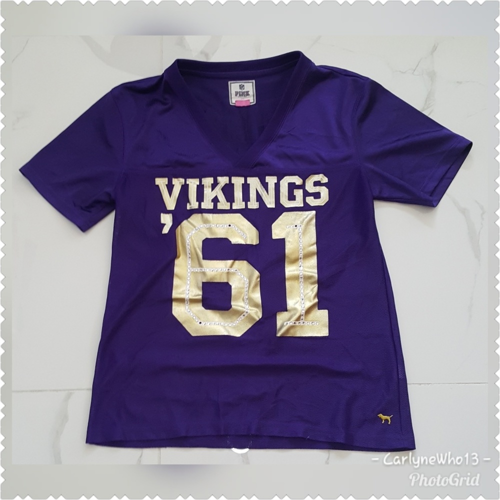 Pink NFL Purple Viking '61 Jersey Small